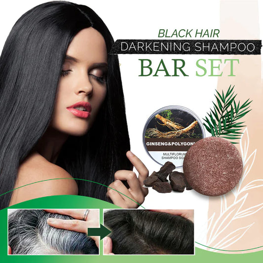 Organic Hair Darkening Shampoo Bar - Επαναφορά νεανικών μαύρων μαλλιών σε 4 εβδομάδες